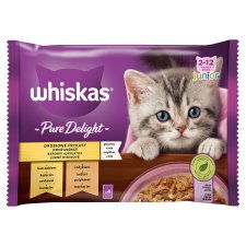 Whiskas Pure Delight Junior Tender Poultry in Jelly 4 x 85g (340g)