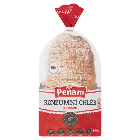 Penam Konzumní chléb s kmínem 500g