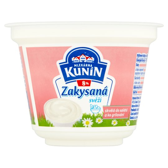 Mlékárna Kunín Zakysaná smetana svěží 8% 190g