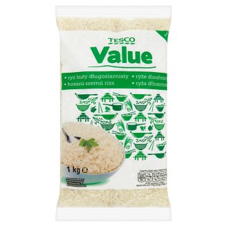 Tesco Value Rýže dlouhozrnná loupaná 1kg
