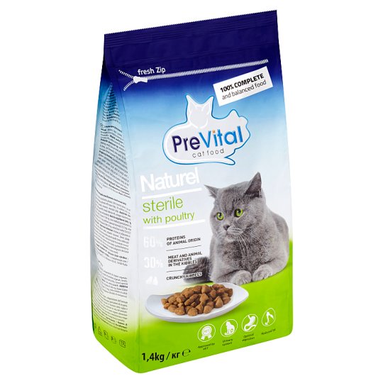 PreVital Naturel Kompletní krmivo pro dospělé sterilizované a kastrované kočky 1,4kg