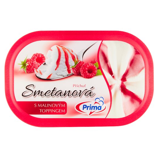Prima Smetanová příchuť s malinovým toppingem 900ml