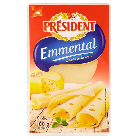 Président Emmental plátkový sýr 100g