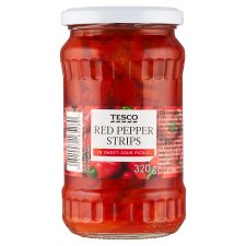 Tesco Red Pepper Strips in Sweet-Sour Pickle 320g