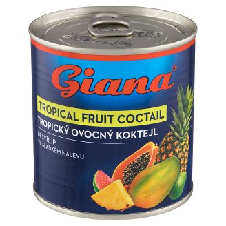 Giana Tropický ovocný koktejl ve sladkém nálevu 425g