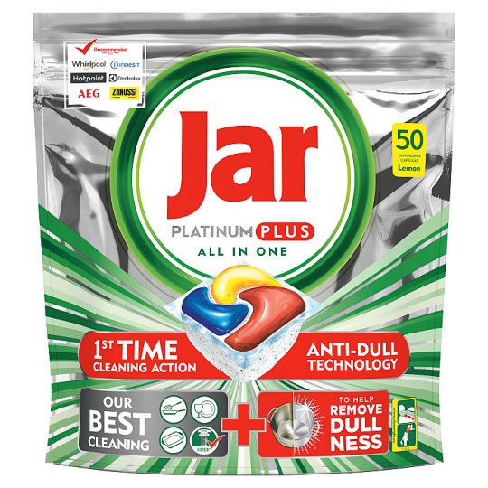 Jar Platinum Plus Lemon Kapsle Do Automatické Myčky Nádobí, 50 ks