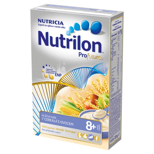 Nutrilon Profutura dětská mléčná kaše 7 cereálií s ovocem od uk. 8. měsíce 225g