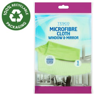 Tesco Utěrka z mikrovlákna na okna a skleněné povrchy 1 ks