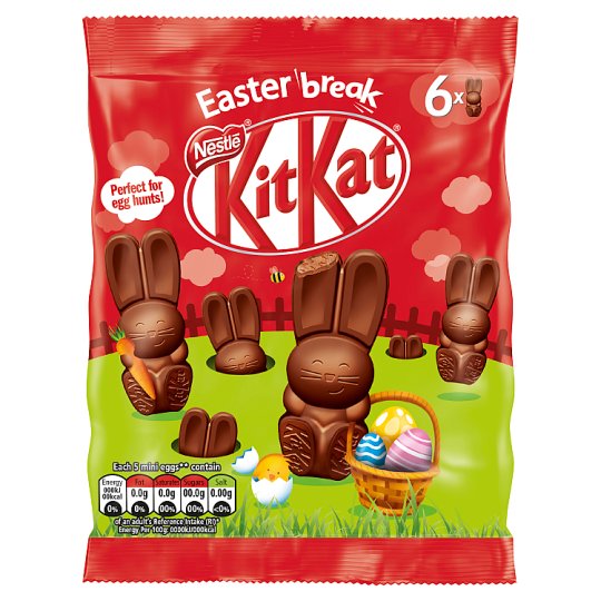 Nestlé KIT KAT Little Bunnies from Milk Chocolate Pack of 6 Filled Figures 6 x 11g Tesco Groceries
