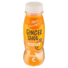 Rio Cold Press Ginger Shot pomerančová šťáva se zázvorem, citronem a s vitaminem C 180ml