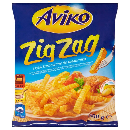 Aviko Zig Zag Bramborové hranolky do trouby vlnkované 1500g