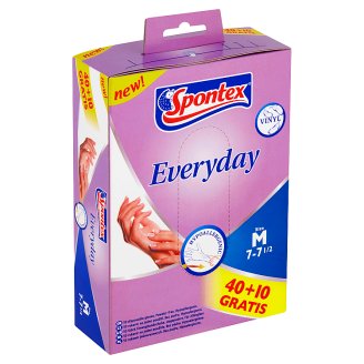 Spontex Everyday jednorázové rukavice M 50 ks