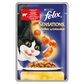 Felix Sensations Jellies s hovězím a želé s rajčaty 100g