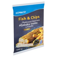 Nowaco Premium Fish & Chips obalovaná aljašská treska a hranolky 350g