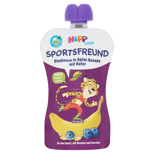HiPP Kinder Bio sport jablko-banán-borůvky-oves 120g