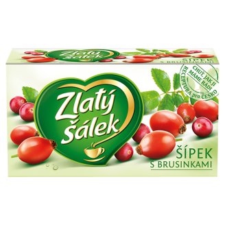 Zlatý Šálek Šípek s brusinkami 20 x 2g