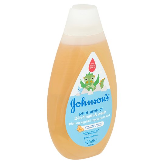 Johnson's Pure Protect Koupel a mycí gel 2v1 500ml