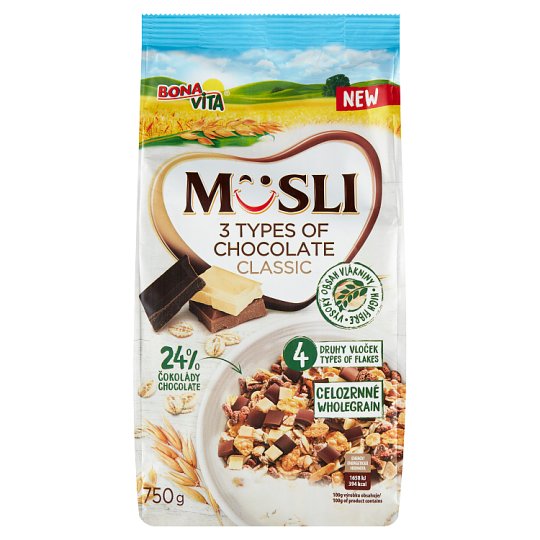 Bona Vita Sprinkled Muesli Trio Chocolate 750g