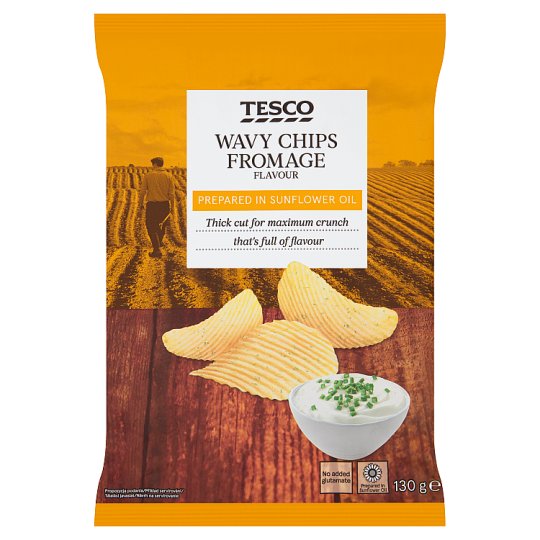 Tesco Wavy Chips Fromage Flavour 130g