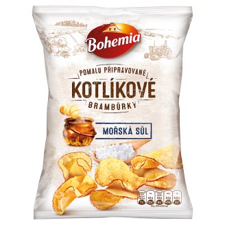 Bohemia Kotlíkové brambůrky mořská sůl 120g