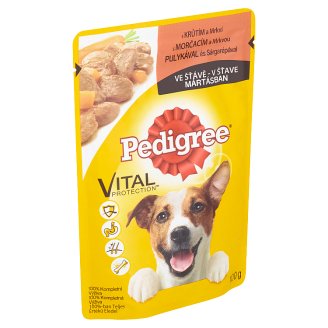 Pedigree Vital Protection Kompletní krmivo pro dospělé psy s krůtím a mrkví ve šťávě 100g