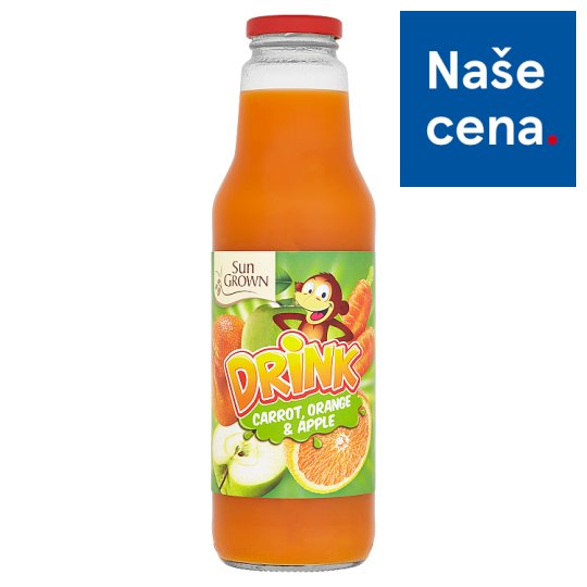 Sun Grown Nesycený nápoj mrkev, pomeranč, jablko 750ml