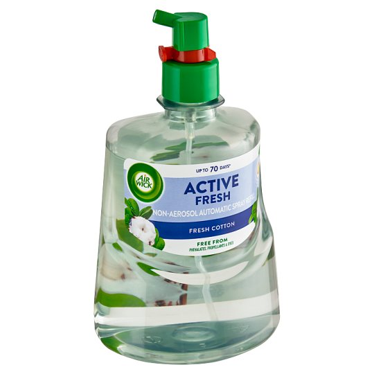 Air Wick Active Fresh Non-Aerosol Automatic Spray Refill Fresh Cotton 228ml  - Tesco Groceries