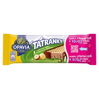 Opavia Tatranky Obvodově máčená oplatka s hořkou polevou s lískooříškovou náplní 47g