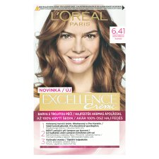 L'Oréal Paris Excellence Créme permanentní barva na vlasy  6 .41 hnědá oříšková, 72 +48 +12 +60 ml