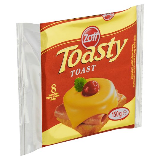 Zott Toasty Toast tavený plátkový sýr 8 x 18,75g (150g)