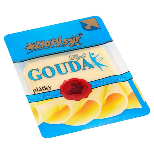 Zlatý Sýr Gouda Light 30% plátky 100g