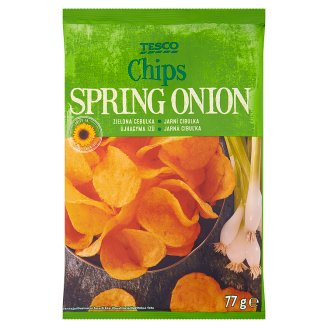 Tesco Chips jarní cibulka 77g