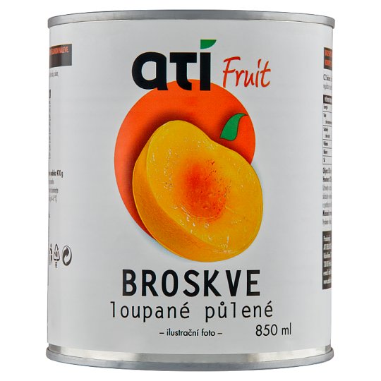 Ati Fruit broskve loupané půlené 850ml