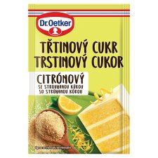 Dr. Oetker Třtinový cukr citrónový se strouhanou kůrou 15g