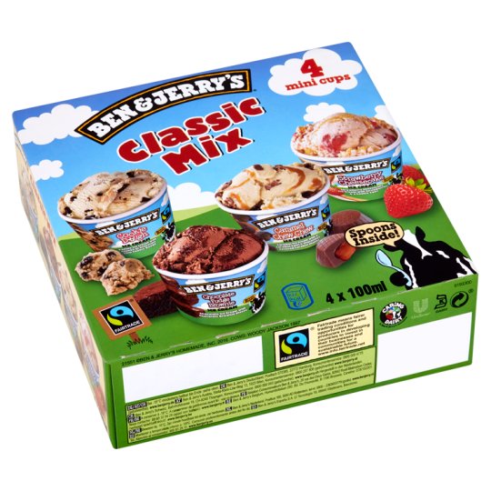 Ben & Jerry's Classic Mix Multipack zmrzlina 4 x 100ml