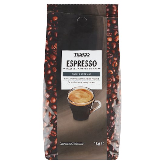 Tesco Espresso pražená zrnková káva 1kg