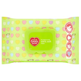 Tesco Loves Baby Ultra soft vlhčené ubrousky parfémované 64 ks