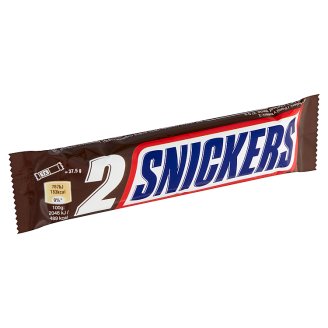 Snickers Čokoládová tyčinka s karamelem, nugátem a arašídy ve dvou kusech 2 x 37,5g