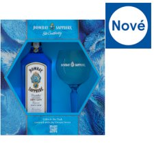 Bombay Sapphire London Dry Gin 0.7L + Glass