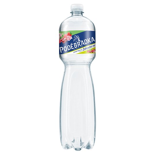 Poděbradka Jemně perlivá s příchutí zahradní mix 1,5l