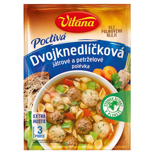 Vitana Poctivá dvojknedlíčková polévka - játrové a petrželové 85g