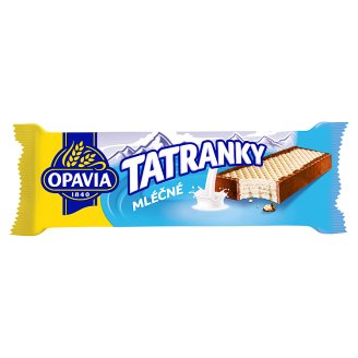 Opavia Tatranky Obvodově máčená tmavou polevou s mléčnou náplní 47g
