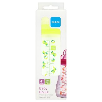 MAM Láhev na krmení a silikonová savička 3 rychlý různé barvy 330ml