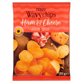 Tesco Smažené bramborové lupínky šunka & sýr 130g