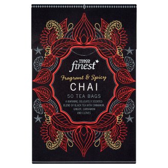 Tesco Finest Ochucený černý čaj s kořením porcovaný 50 sáčků 125g