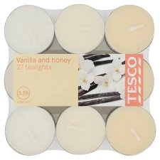 Tesco Tealights Vanilla & Honey 27 pcs