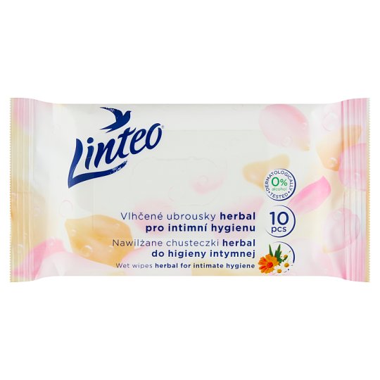 Linteo Wet Wipes Herbal for Intimate Hygiene 10 pcs