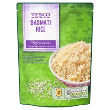 Tesco Předvařená rýže dlouhozrnná loupaná Basmati 250g