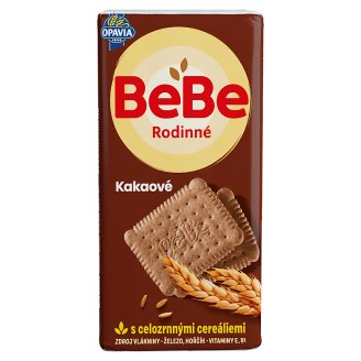 Opavia BeBe Rodinné kakaové sušenky s celozrnnými cereáliemi 130g
