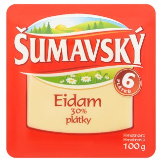 Šumavský Eidam 30% plátky 100g